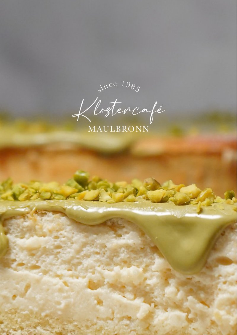 Käsekuchen mit Pistaziencreme